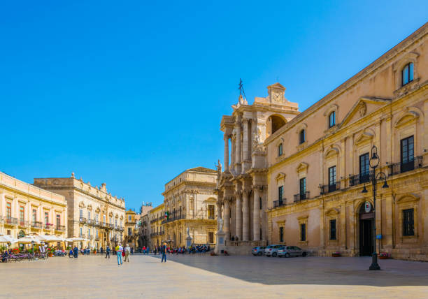istock People are strolling on piazza Duomo in Syracuse, Sicily, Italy 1139083875