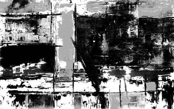 istock Abstract dirty dark grunge background. Monochrome texture. Effect the black and white tones. Black and white oil or acrylic painting. 1139085578