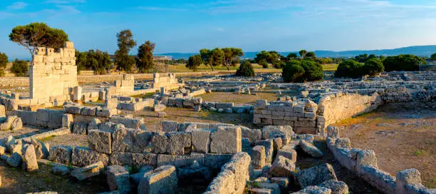 View ruins archaeological area of the ancient settlement of Egnazia, near Sevelletri, Puglia - Italy
In the ancient settlement lived the ancient inhabitants of Puglia, then subjugated by the Romans