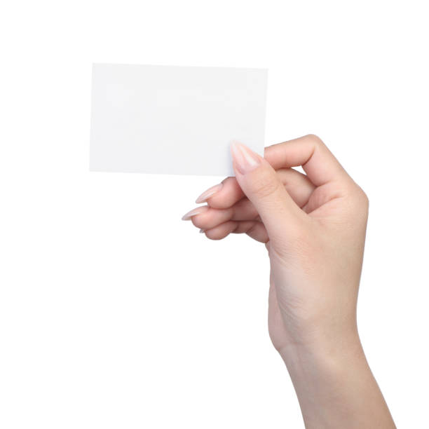 istock Empty sheet of paper in female hand 1139093461