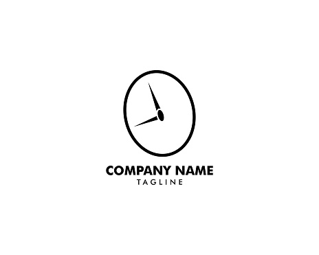Time Clock Design Template Stock Illustration - Download Image Now ...