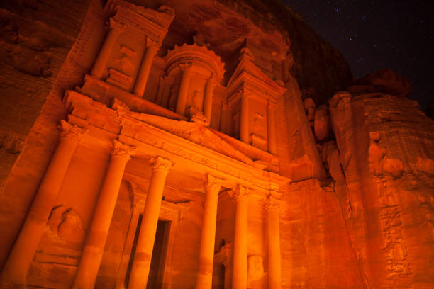 istock The Treasury at night, Petra 1139096637