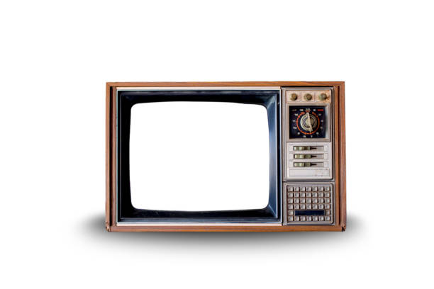 istock Retro old television isolated on white background 1139098071