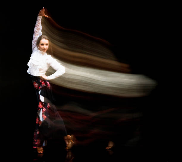 istock Beautiful female ballroom dancing - motion blur 1139106416