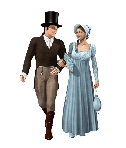 istock Beautiful Victorian couple taking a stroll 1139106518