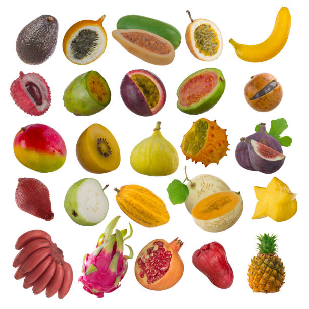 set of fruits isolated