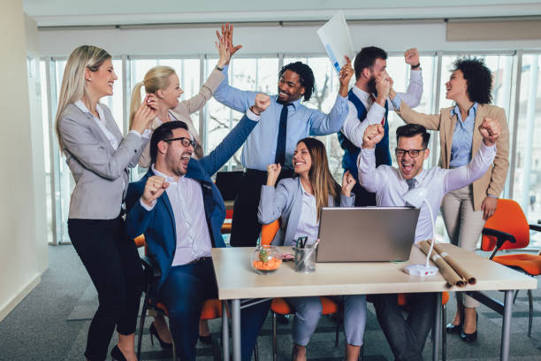 istock Successful entrepreneurs and business people achieving goals 1139109424