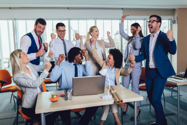 istock Successful entrepreneurs and business people achieving goals 1139110184