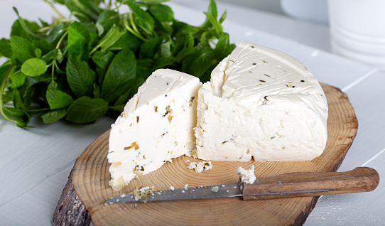 Cheese with herb and spices