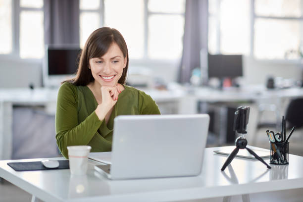 istock Woman using laptop in office. 1139114037