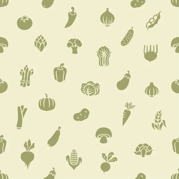 Vector illustration of Vegetable seamless pattern