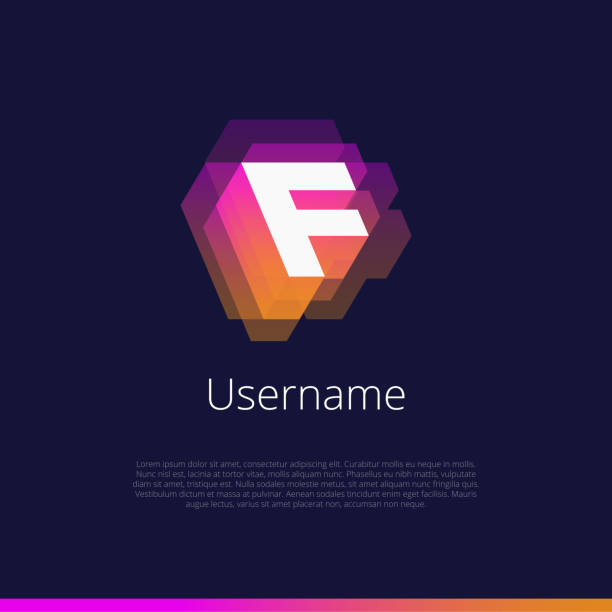 F, monogram logo. F, monogram logo. Vector graphic design elements editable for company and entrepreneur. letter f fonts stock illustrations