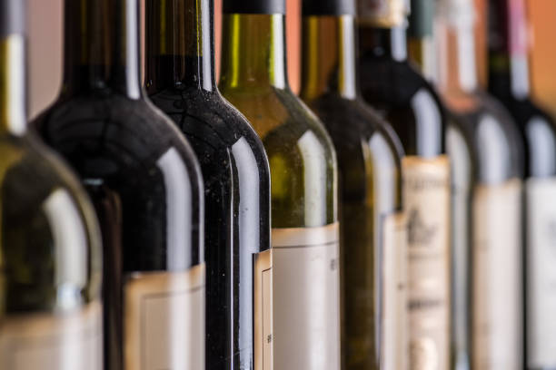istock Line of wine bottles. 1139123914