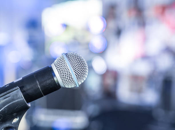istock Closeup shot of microphone. 1139123946