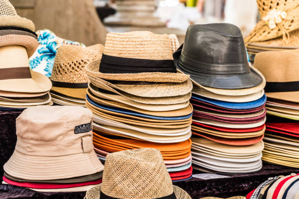 istock Collection of summer hats. 1139124959
