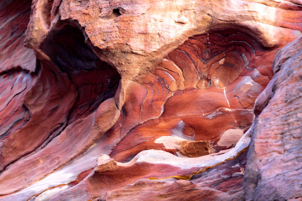 Multicolored stone texture. Petra. Jordan nature