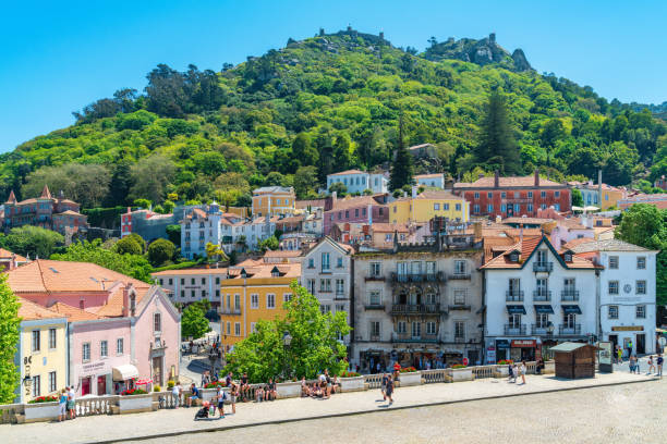 town of sintra, portugal - sintra imagens e fotografias de stock