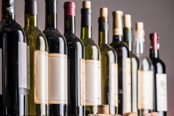istock Line of wine bottles. 1139131559
