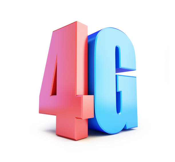 istock 4G sign, 4G cellular high speed data wireless connection. 3d Illustrations on white background 1139135537