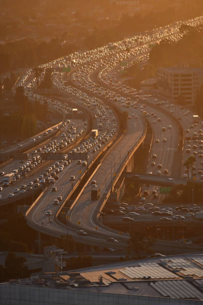 istock 10 Freeway looking West with Sunset Color Close-up 1139140840