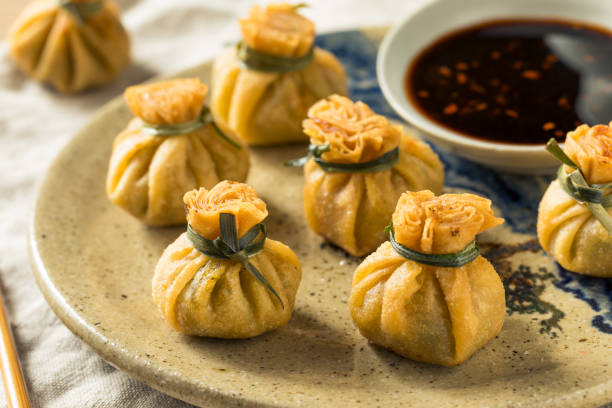 istock Homemade Deep Fried Shrimp Purse Dumplings 1139143489