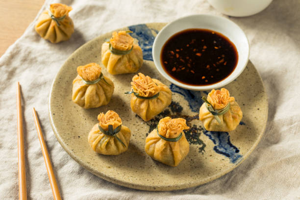 istock Homemade Deep Fried Shrimp Purse Dumplings 1139143542