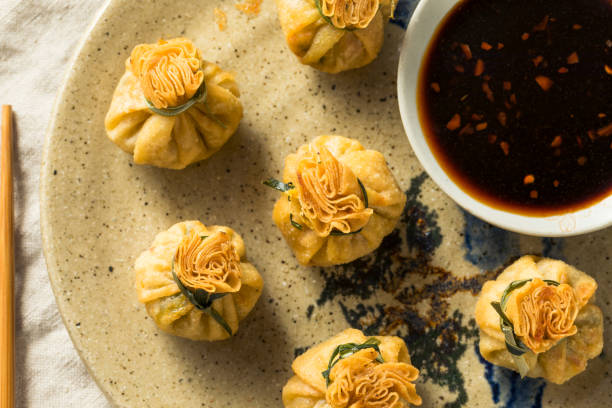 istock Homemade Deep Fried Shrimp Purse Dumplings 1139144027