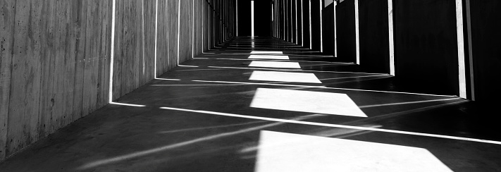 Abstract corridor perspective