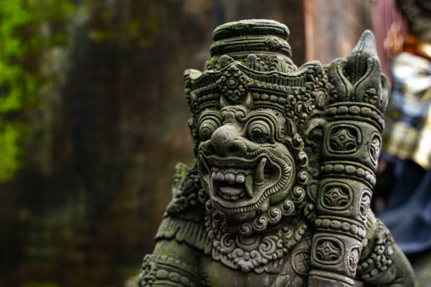 istock Traditional balinese demon statue 1139160572
