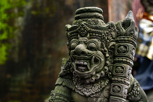 Traditional balinese demon statue