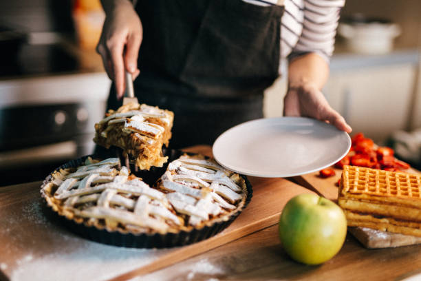 アップルパイ - pie apple apple pie dessert ストックフォトと画像