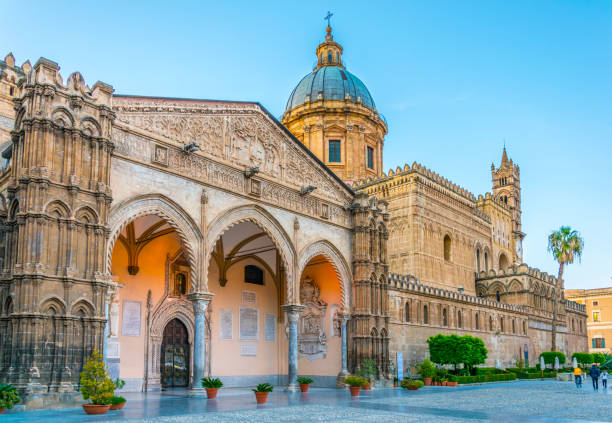 View of the cathedral of Palermo, Sicily, Italy View of the cathedral of Palermo, Sicily, Italy palermo sicily stock pictures, royalty-free photos & images