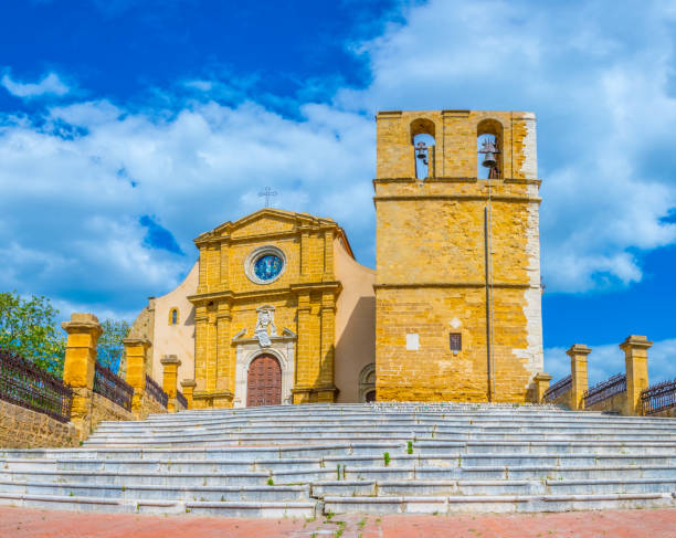 アグリジェントのサン gerlando 大聖堂の眺め, シチリア, イタリア - agrigento sicily italy tourism ストックフォトと画像