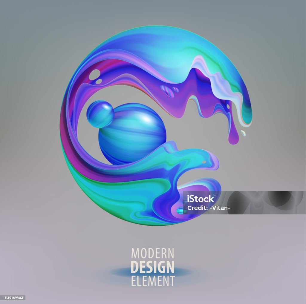 Computer Graphics Sphere Computer Graphic Sphere Decorated With 3d Petals And Design Elements ...