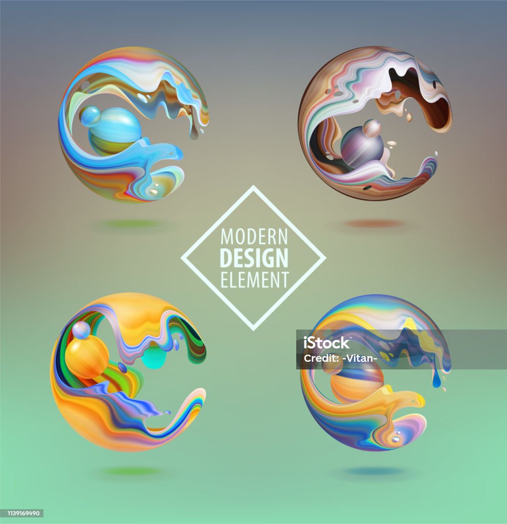 Computer Graphics Sphere Computer Graphic Sphere Decorated With 3d Petals And Design Elements ...