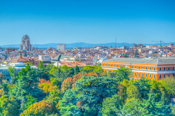 istock Aerial view of Madrid dominated by Edificio de Espana building, Spain 1139186171