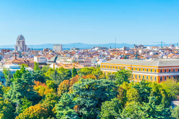 istock Aerial view of Madrid dominated by Edificio de Espana building, Spain 1139186215