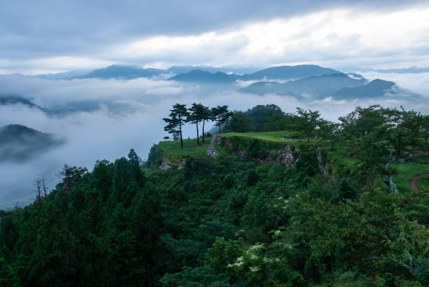Castle ruins with sea of clouds