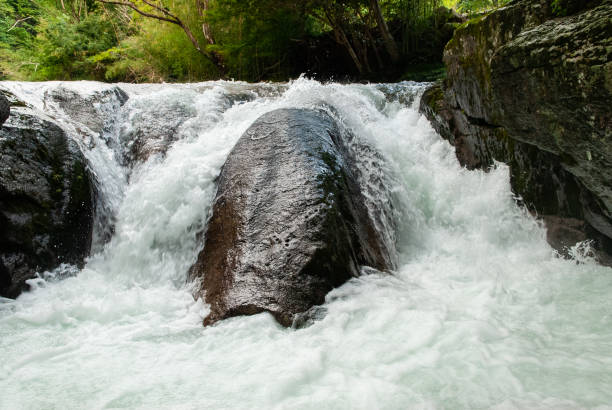 Mountain stream of rough current