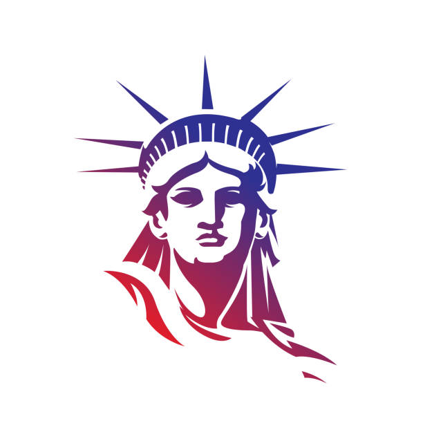 ilustrações de stock, clip art, desenhos animados e ícones de statue of liberty - estátua da liberdade