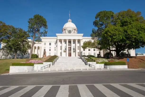 Perspective of the State Capitol in Montgomery, Alabama