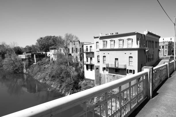 Edmund Pettus Bridge - Selma, Alabama Perspectives of the historical bridge crossed by leaders of the Civil Rights Movement in March of 1965. civil rights act stock pictures, royalty-free photos & images