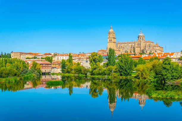 istock Cathedral at Salamanca reflected on river Tormes, Spain 1139199735
