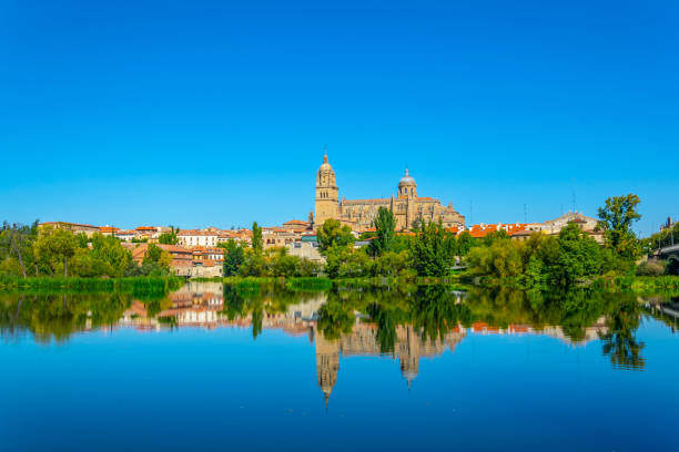 istock Cathedral at Salamanca reflected on river Tormes, Spain 1139199750