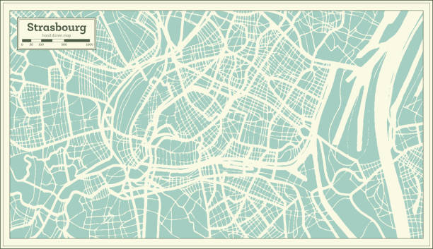 istock Strasbourg France City Map in Retro Style. Outline Map. 1139204124