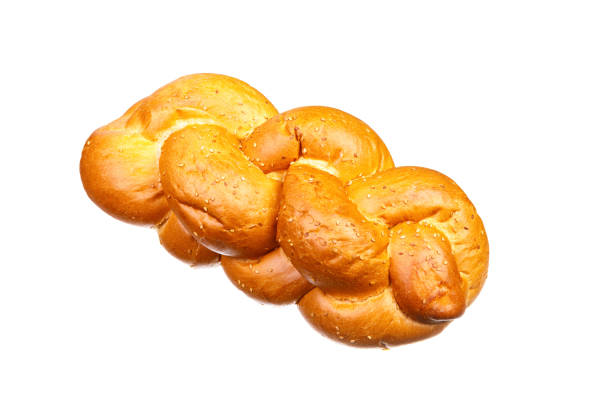 One new challah for Shabbat One new challah for Shabbat isolated on white background judiaca stock pictures, royalty-free photos & images