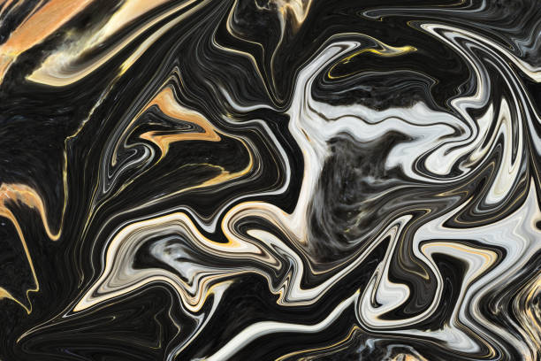istock abstract liquid golden black marble curve pattern - can use to display or montage on product 1139212668