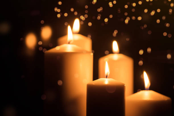 istock Candles burning in the night 1139215581