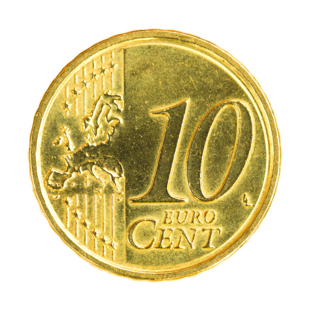 istock Ten cent Euro coin isolated on white background 1139217456