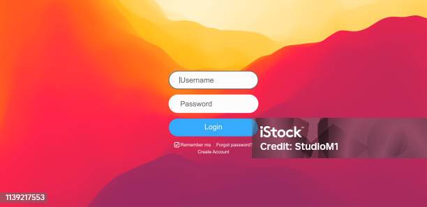 Sign In Background Login User Interface Modern Screen Design For Mobile App And Web Design ...